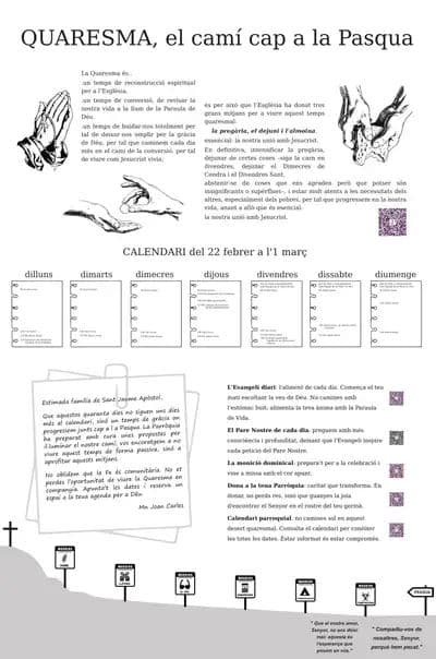 image of Cartellera quaresma 2026